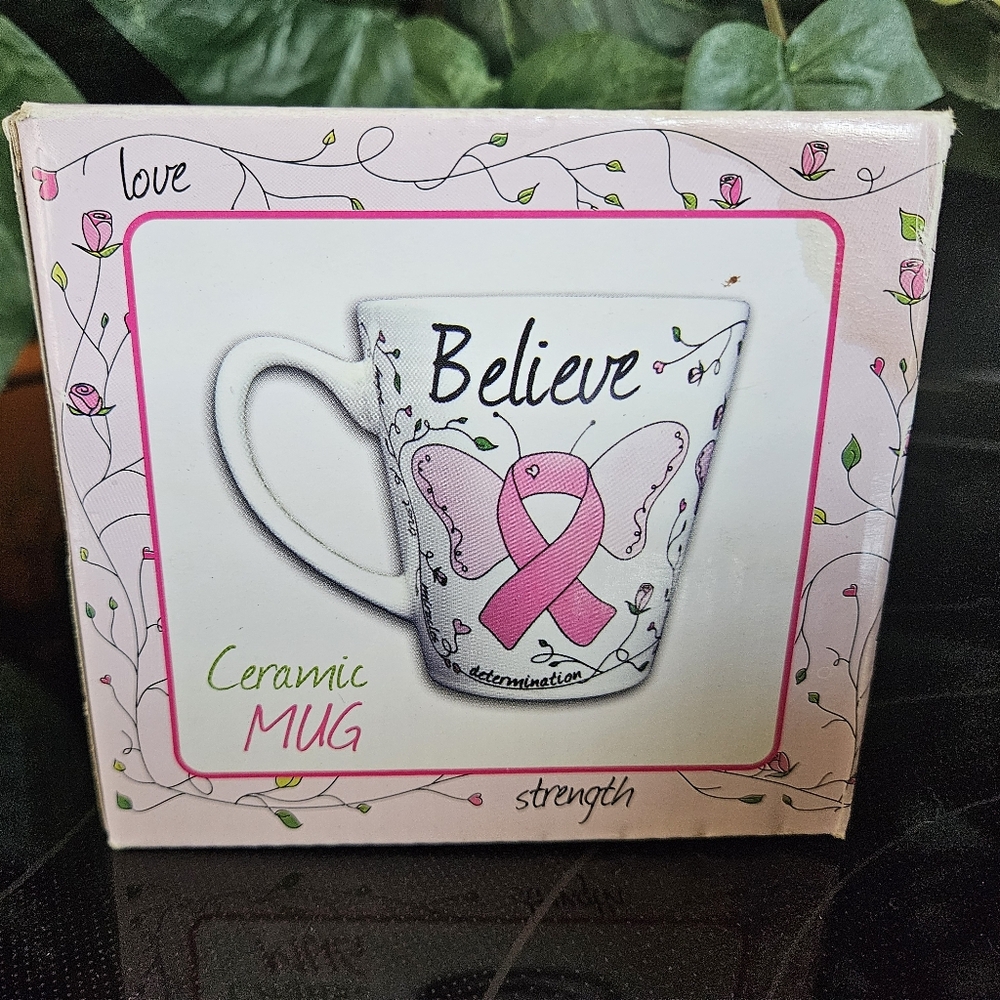 GREAT GIFT!! Breast Cancer Coffee Mug New in box